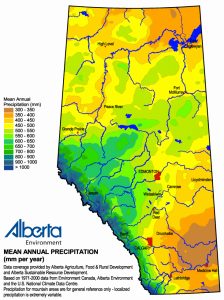 Mean Annual Precipitation (mm per year)