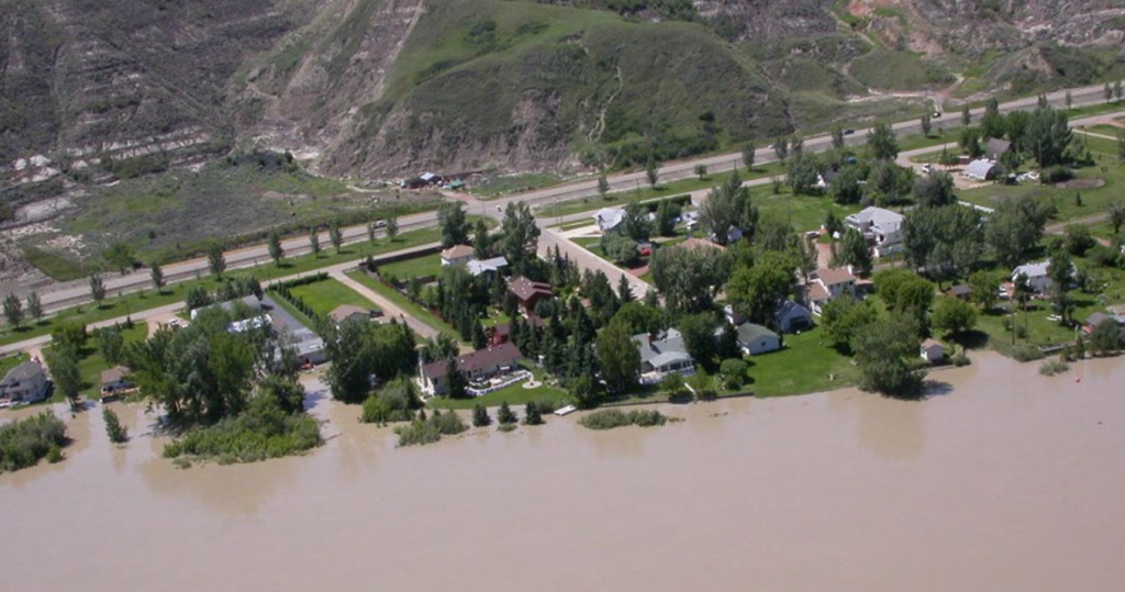 Drumheller, AB during the 2013 flood.