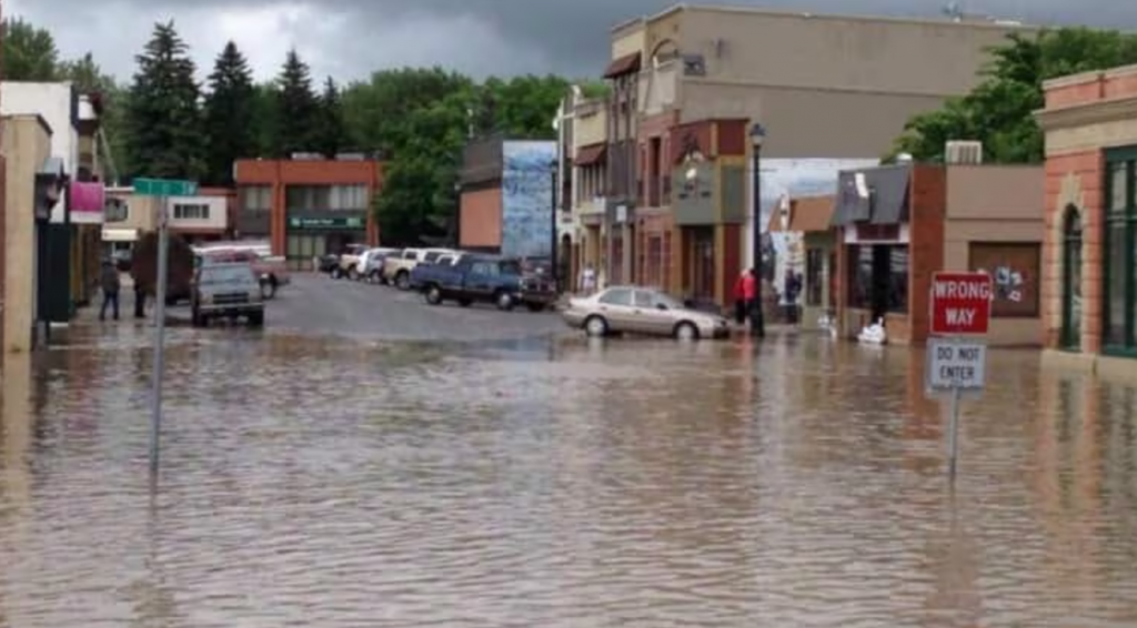 High River, AB during the 2013 flood.