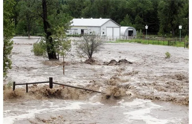 Millarville, AB during the 2013 flood.