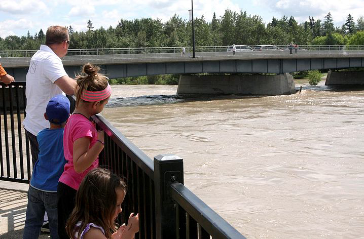 Red Deer, AB during the 2013 flood.