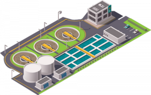 Wastewater Treatment Plant Graphic