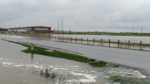 Figure 4: Janet storm ponds overflowing.