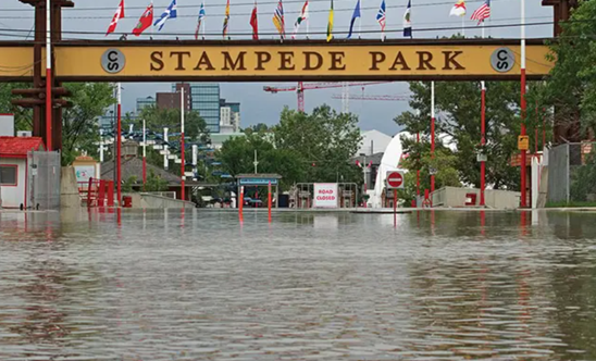 stampede grounds during 2013 flood