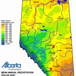 Alberta mean annual precipitation, 1971-2000. Alberta Environment.