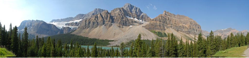 Photograph of the Crowfoot Glacier in the Rockies